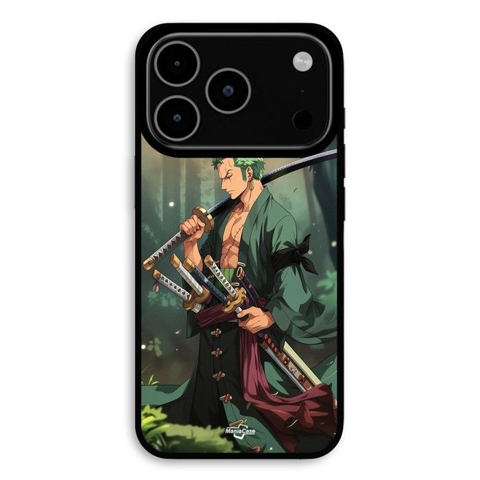 Hülle Für iPhone 17 Pro Max One piece Zoro Schwerter Manga Anime Maniacase schwarz