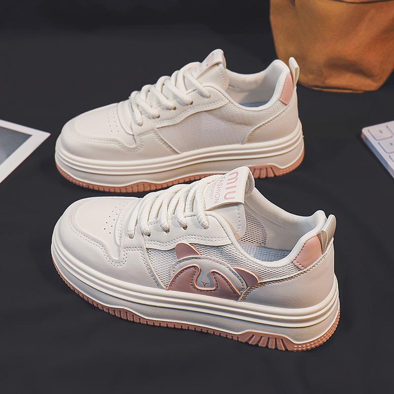 Summer New Versatile Mesh Breathable Sneakers Student Sports Casual Shoes White Shoes Women