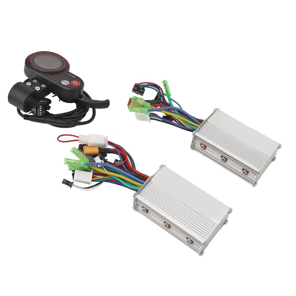 Brushless Motor Controller 24V 36V 48V 500W 25A LH100 LCD Display Dual Drive Controller Kit for