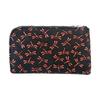 Inden-ya Inden Wallet Zipper Coin Case 1005 F Coin Pouch 05 Black Deer Leather x Red Lacquer Dragonfly Pattern L-shaped Zipper Outer Pocket 1 Card