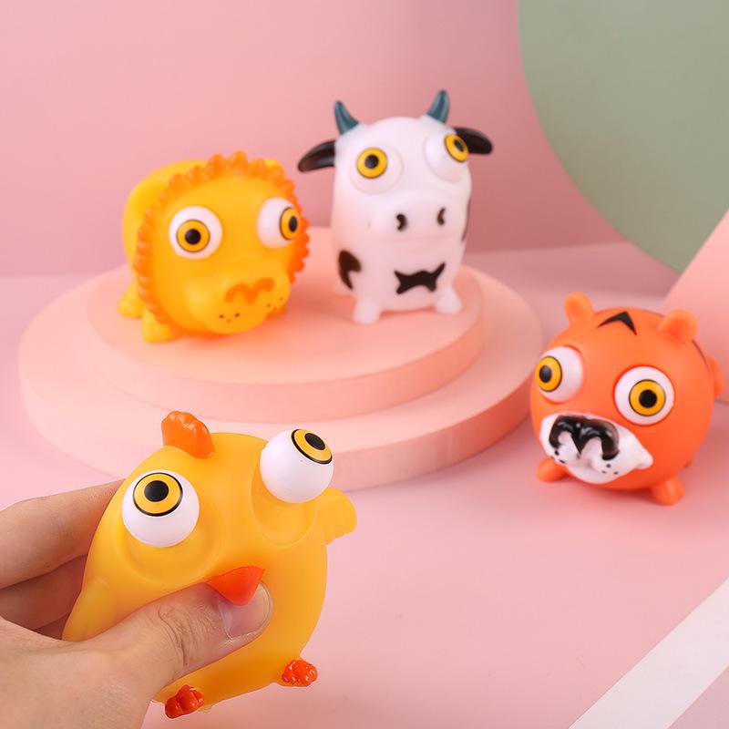 Animal de Peluche Suave Lindo Bola Antiestrés Aprieta Guiño Muñeco de Ventilación Juguetes Abraact Suave Pegajoso Squishi Juguetes para Aliviar el Estrés Regalo Divertido J79
