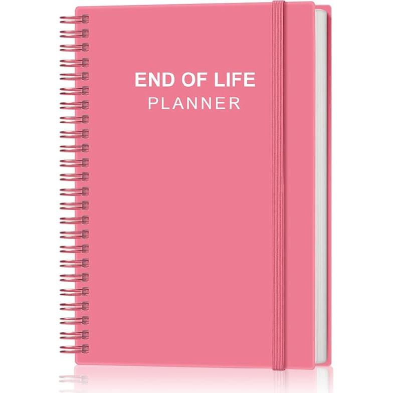 End of Life Planner – Final Arrangements Organizer for Beneficiary, Will Preparation, Last es & Funeral Planning, 5.8" x 8.5", Rose Leaf