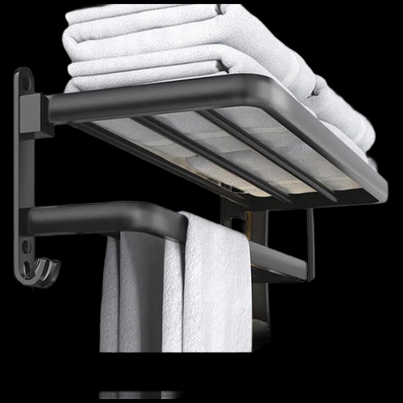 FEEGOO No-Drill Bathroom Towel Rack with Shelf