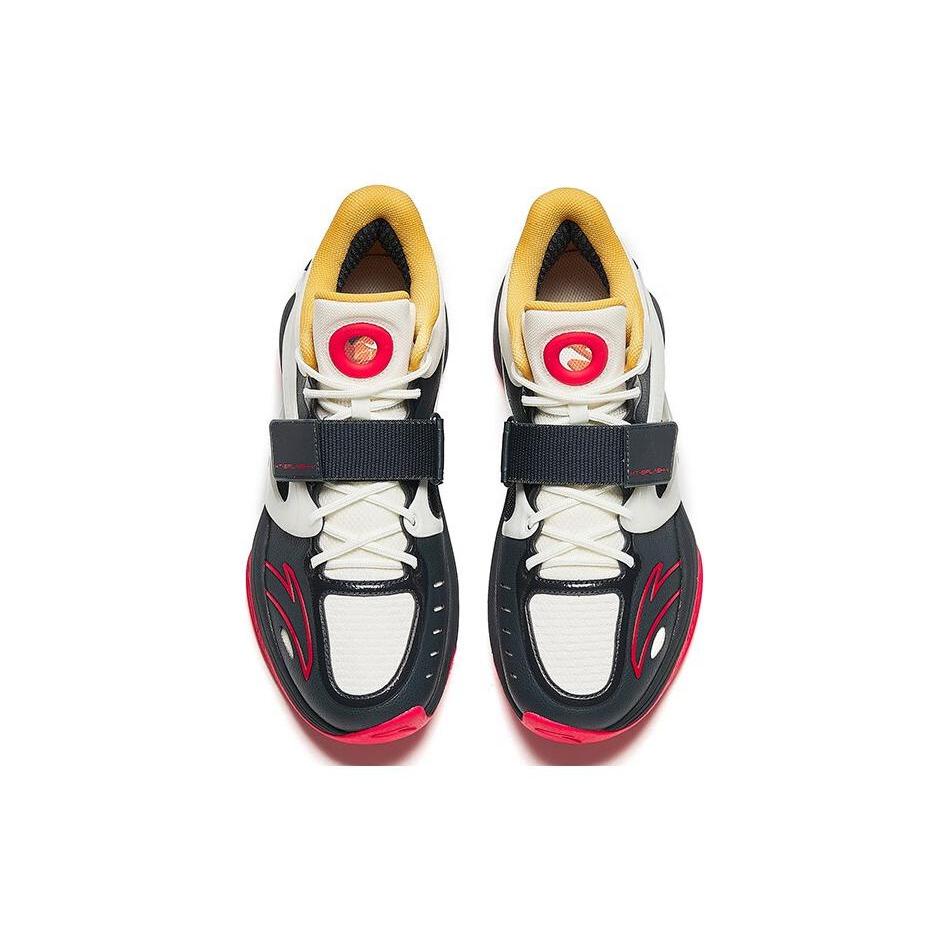 New Anta KT SPLASH V V2 Cushioning Breathable Mid Top Basketball Shoes Men's Black White 112341108-1