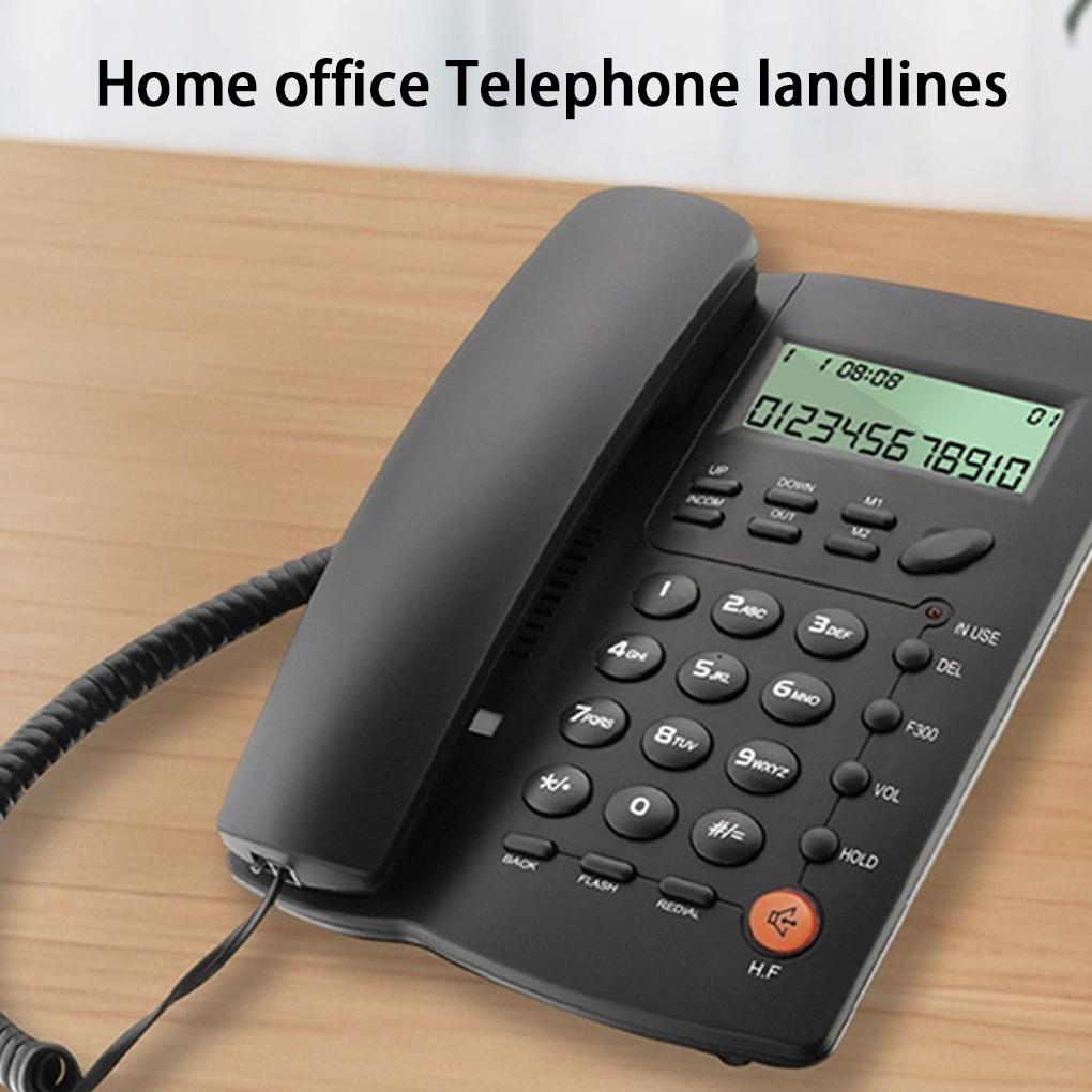 Digital Corded Landline Phone One Click Dialing Hands-Free Feature Caller ID Quick Calling Intercom Phone For Home Office