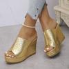 Fashion 2025 Wedge Women Sandals Summer Trend Thick Bottom Shoes Women Retro Clip Toe Platform Sandals Woman Plus Size Zapatos De Mujer