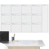 Trocken abwischbarer Jahres-Whiteboard-Kalender, löschbarer 12-Monats-Terminplaner, wiederverwendbares leeres Whiteboard, Jahreskalender für To-do-Listen