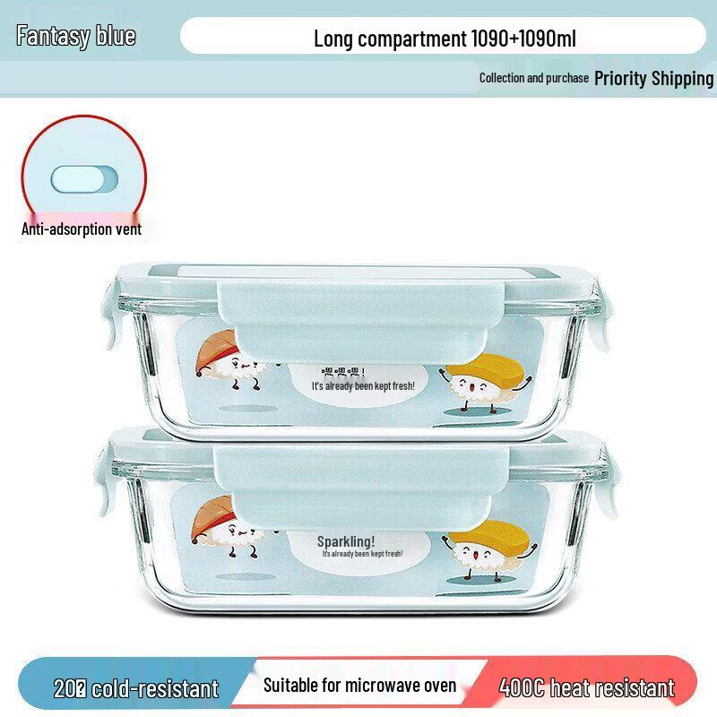 ZISIZ 2026 Heat-Resistant Glass Food Container