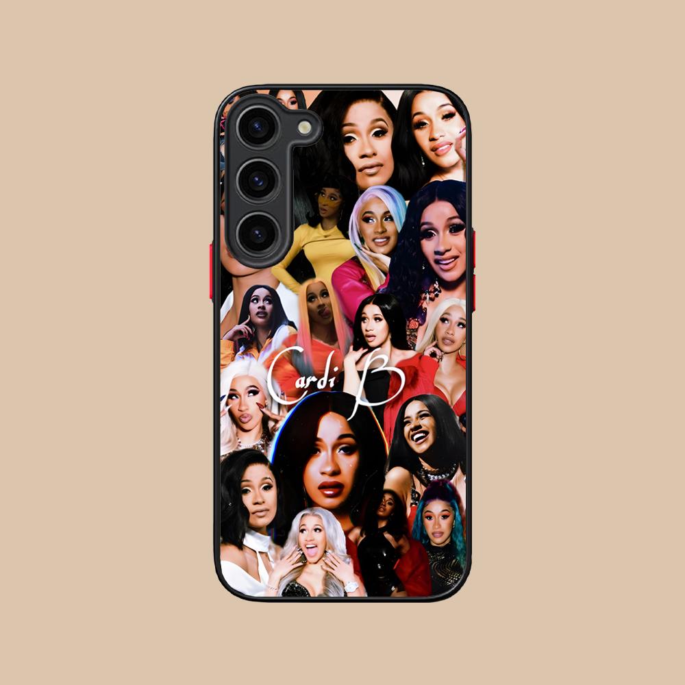 Cardi B Silicone Mobile Phone Case for Samsung Galaxy S26 S25 S24 S23 S22 S21 Plus FE Ultra Colorful Cover