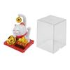 Small Bell Lucky Cat Solar Ornaments Light Energy Sensing Lucky Cat Mascot Statue Decoration for Home Car Office Gift