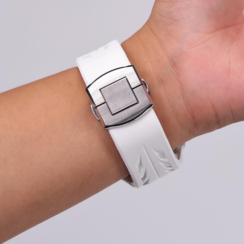 Ultra Silicone Cut To Size Band for Apple Watch 46mm 45 44mm Premium Bracelet for Iwatch Ultra3 49mm Series 11 10 9 8 7 Se 6 5 4