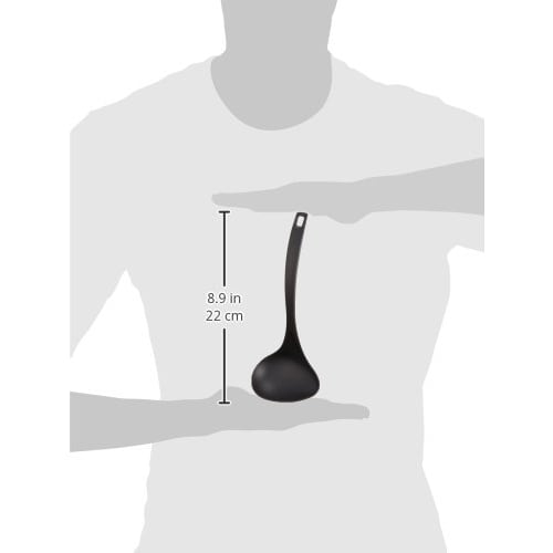 Cucharón Mini de Boca Horizontal Suncraft, Nailon Reforzado con Fibra de Vidrio, Apto para Lavavajillas, Negro, GF-17B