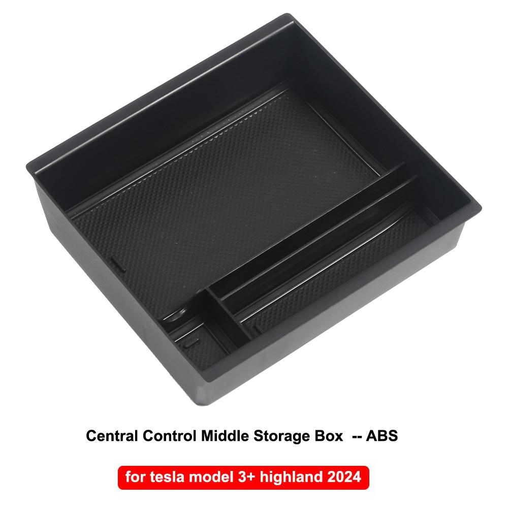 For Tesla Model 3 Highland 2024 Storage Box Model3 2025 Center Console Armrest Storage Box Cup Mats Stowing Tidying Accessories