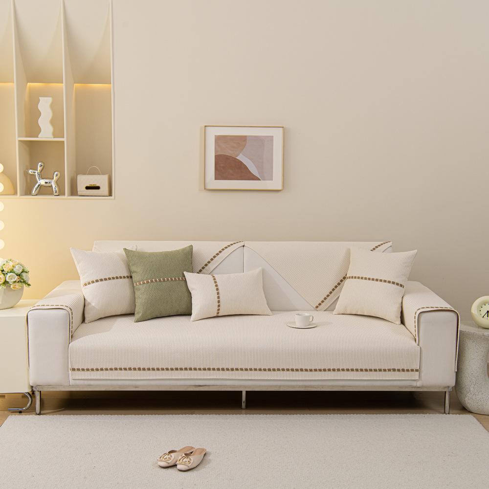 Herbst- und Winter-Neue Chenille-Sofa-Kissen Rutschfestes Sitzkissen All-Inclusive Universeller Leder-Sofa-Bezug Vier-Jahreszeiten Universeller Bezug