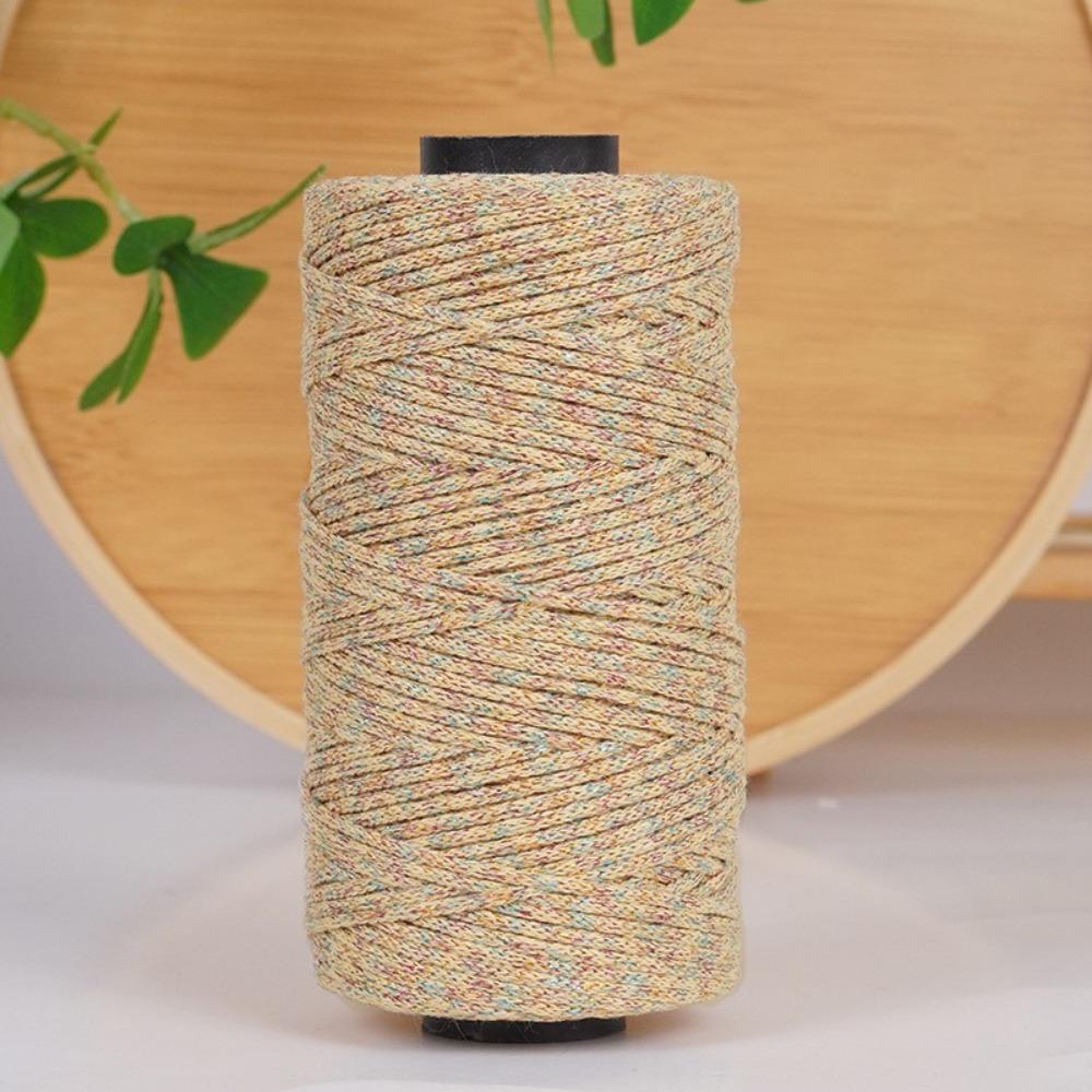 New 150g/ball Metallic Yarn 2.5mm Shimmering Glitter Gold Cord Thread DIY Handmade Crochet Yarn for Bag/Hat/Mat