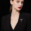 Elegant Pearl Water Drop Brooch High-End Women's Exquisite Tassel Business Suit Corsage Fixed Clothes Malfunction Proof Pin