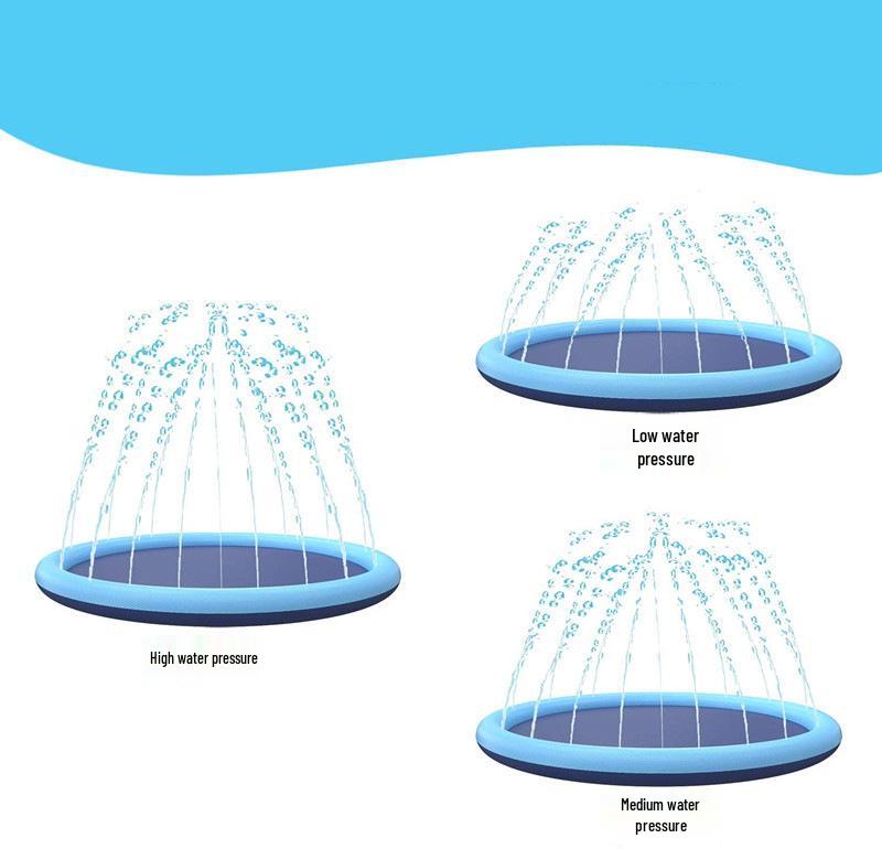 PVC Letter Dolphin Sprinkler Pad for Kids & Pets - Outdoor Water Play Mat