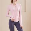 Women's Nude Sports Jacket, Full-zip Slim-fitting Jacket, Running Casual Hooded Fitness Yoga Wear, Long-sleeved Top