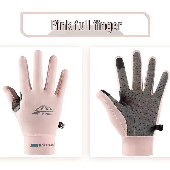 Unisex Summer Fingerless Gloves - UV Protective, Breathable Ice Silk for Cycling, Fishing & Sports