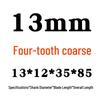 Yihai White Steel 4-Flute Wave-Tooth End Mill, 10mm, for Aluminum, Super Hard, Fine and Coarse Teeth, 11 Corrugations.
