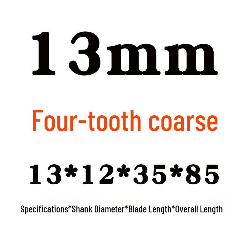 Yihai White Steel 4-Flute Wave-Tooth End Mill, 10mm, for Aluminum, Super Hard, Fine and Coarse Teeth, 11 Corrugations.