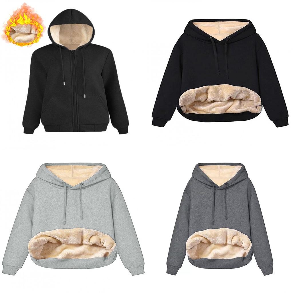 Arctic Fleece Womens Hoodie Sweatshirt With Pockets For Casual Winter Wear