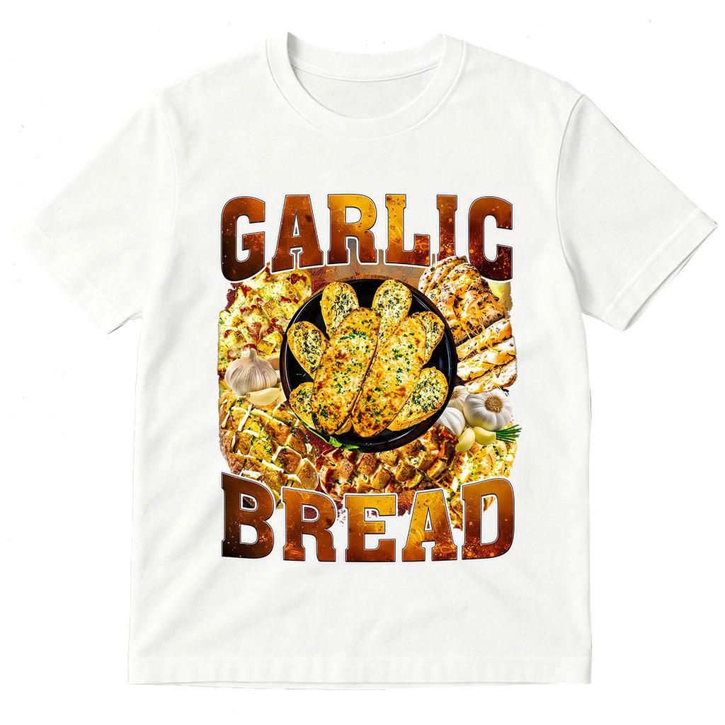 Garlic Bread Funny Meme Graphic Tshirts Unisex Unisex Fashion Cotton Tshirt Harajuku Short Sleeve Oversized T Shirts Streetwear