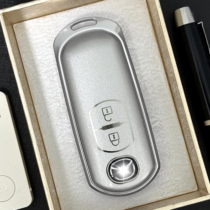 Mazda Axela Aluminum Alloy Key Cover with Keyring for MX-5, Atenza, CX-3