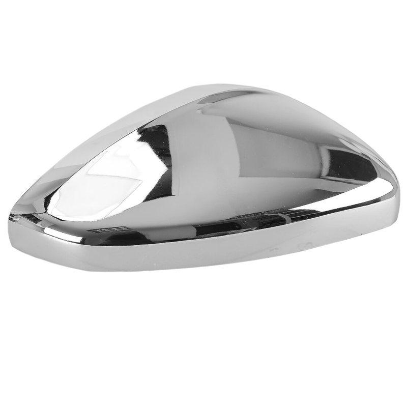 Car Right Side Rearview Mirror Cover Trim Cap Fit For Peugeot 208 2008 2012- Silver Chrome Plastic