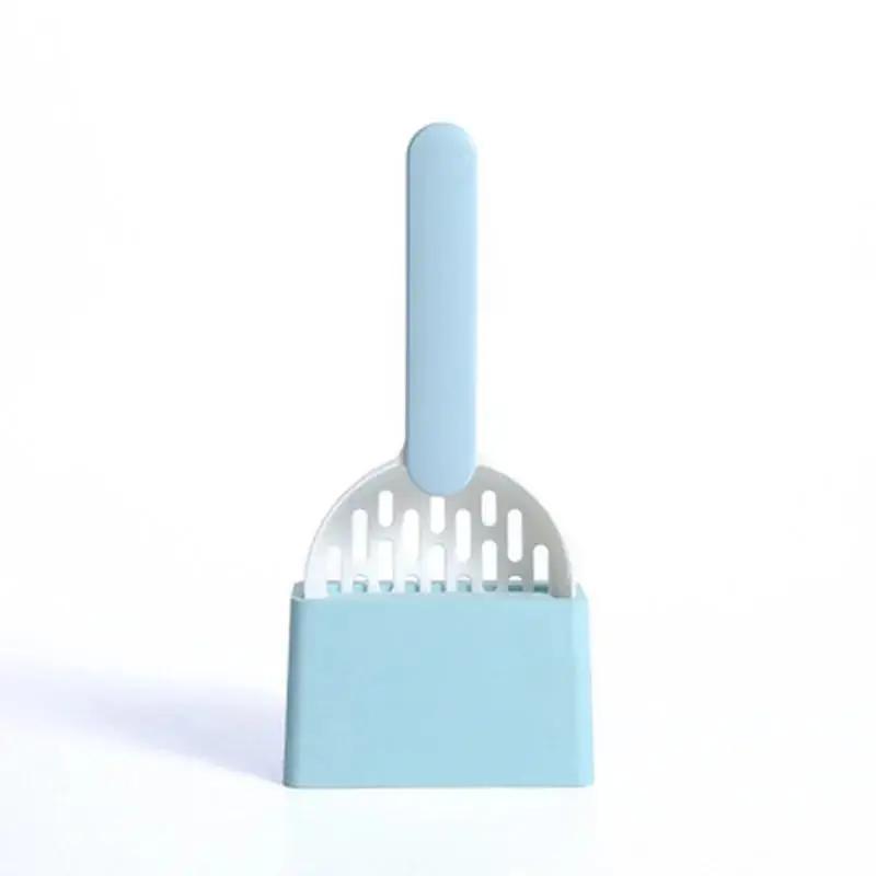 1 Pcs Cat Litter Stool Sand Spoon Sieve Shovel Bracket Set With Storage Box Pet Kitten Portable Cleaning Tool Kit