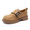 Augustine Retro Loafers Women's 2025 Spring and Autumn New Thick-soled British Style Thick Heel Soft Sole One-pedal Single Shoes