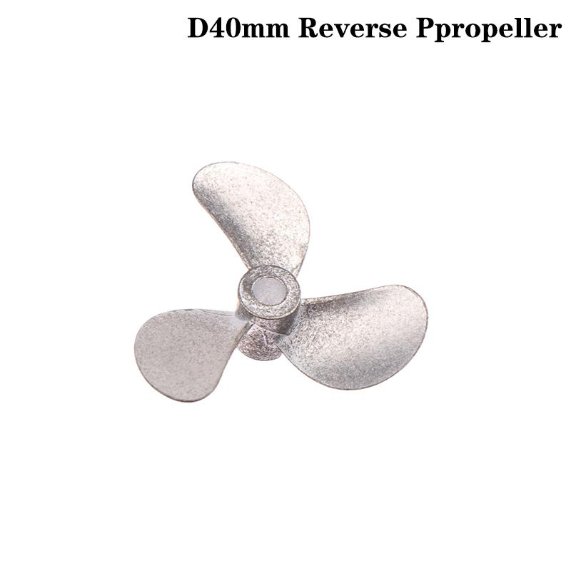 1Pc Right Left Hand 4Mm Shaft 3-Blades Metal Propeller Submerged Prop 28Mm 40Mm 48Mm For Rc Boat Marine Tug Bait