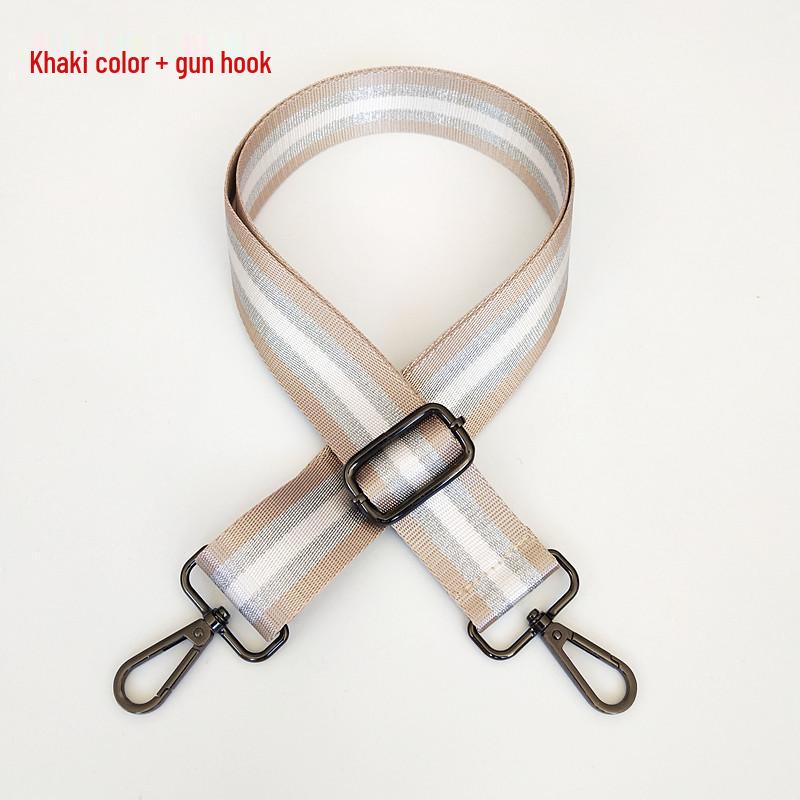 Adjustable 3.8cm Striped Nylon Crossbody Shoulder Strap for Women's Bag Replacement