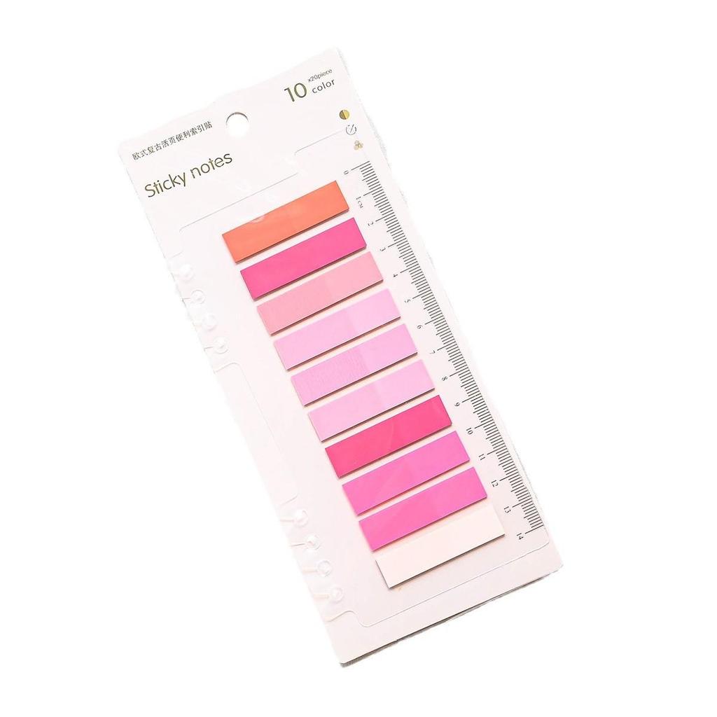 Morandi Color Series Pet Transparent Sticky Notes & Index Tabs Combination