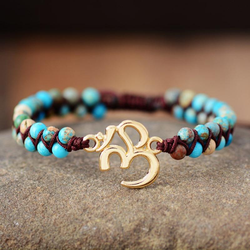 BLINGBAY Damarmband Livets Träd Afrikansk Tall Naturstenspärlor Handvävt Yoga Vänskapsälskararmband Flickor Fest Födelsedag Smyckegåva