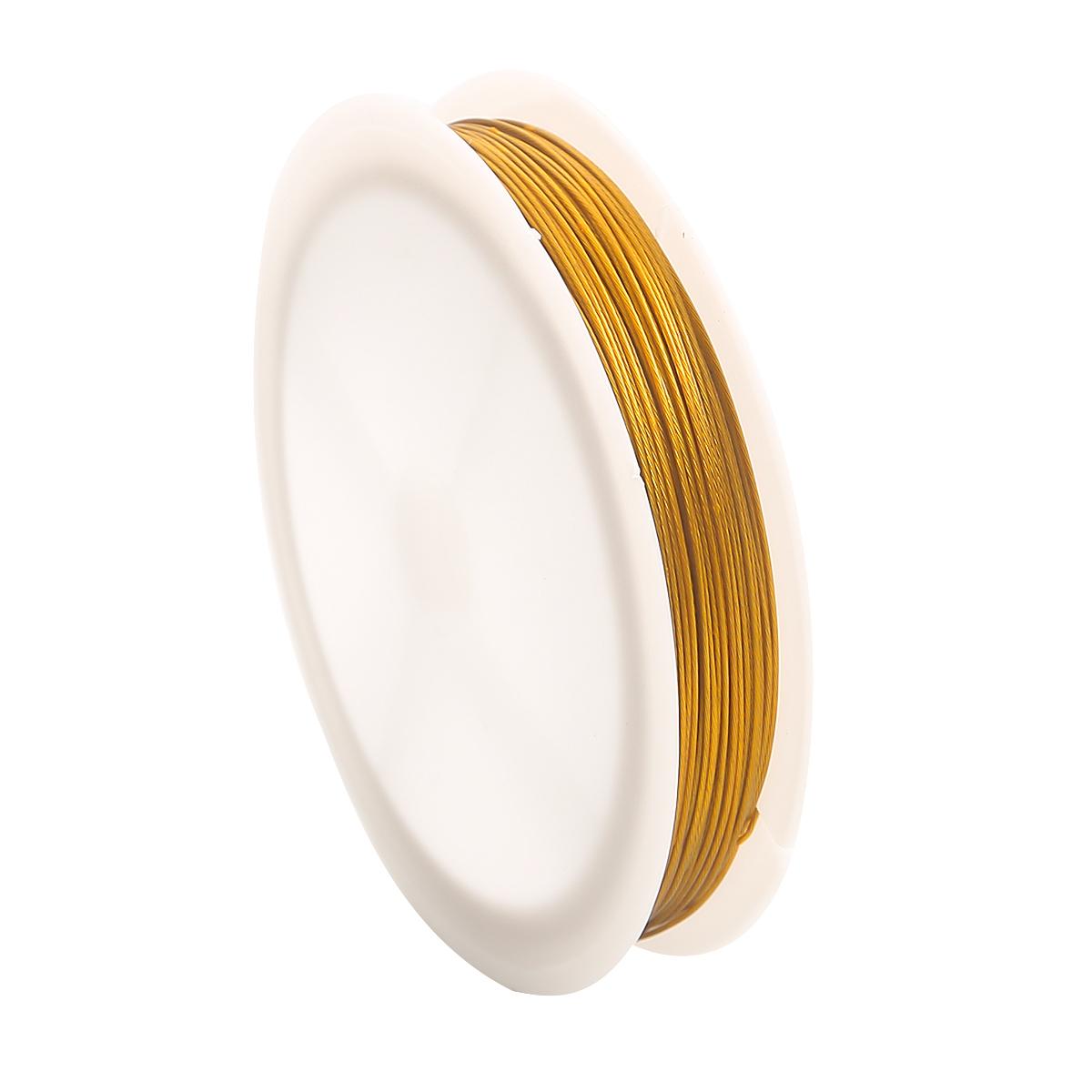 

Прочная прочная проволока из нержавеющей стали 0,3-1 мм, проволока с хвостом тигра, бисерная проволока для DIY браслета, ожерелья, аксессуары для изготовления ювелирных изделий 0.38mm 22M золотой