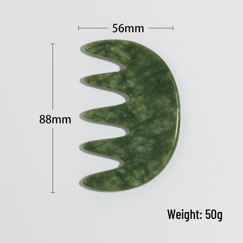 Xiuyan Jade Five-Tooth Meridian Massage Comb