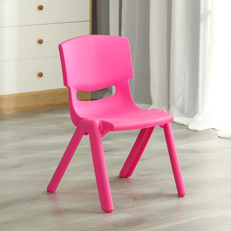 Kinder Kunststoff Rückenlehnen Stuhl und Tisch Set - Kindergarten Lernstuhl, Verdickter Kleiner Hocker für Kinder