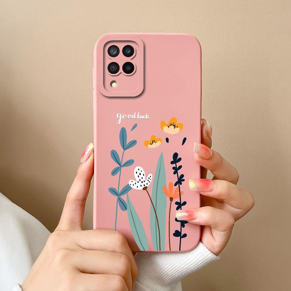 Case For Samsung Galaxy A12 M12 F12 Bear Soft Liquid Silicone Full Coverage Anti Choc Phone Bumper For SamsungA12 A M F 12 Funda
