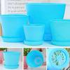 Flower Pot Round Planters Candy Color Succulents Plant Pot Office Desktop Balcony Home Garden Decoration Outdoor Potted 5 Sizes