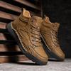 Ručně vyráběné boty z štípané kůže Pánské boty Pohodlné kotníkové boty pro muže Neformální boty Outdoorové pracovní boty