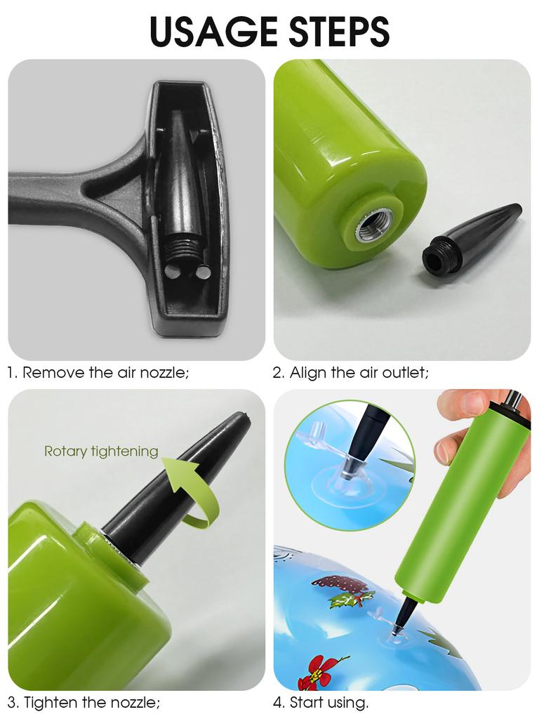 Portable Mini Manual Balloon Pump Multi-Function Manual Air Pump Swimming Ring Beach Ball Inflatable Basketball Pump