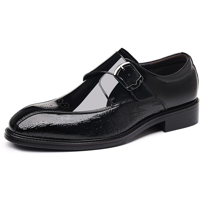 Men s Genuine Leather Pointed Toe Casual Formal Shoes - Korean & British Style 42