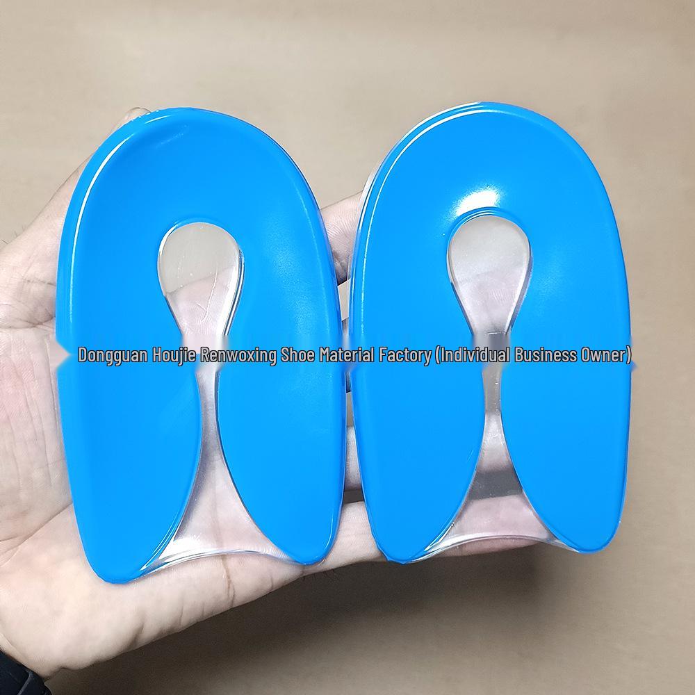 U-Shaped PU Heel Pad: Shock-Absorbing, Non-Slip, Anti-Wear Comfort for Sports Shoes Small (35-39) синий