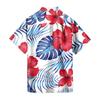 Men's Vintage Button Down Bowling Shirts Short Sleeve Summer Beach Shirt