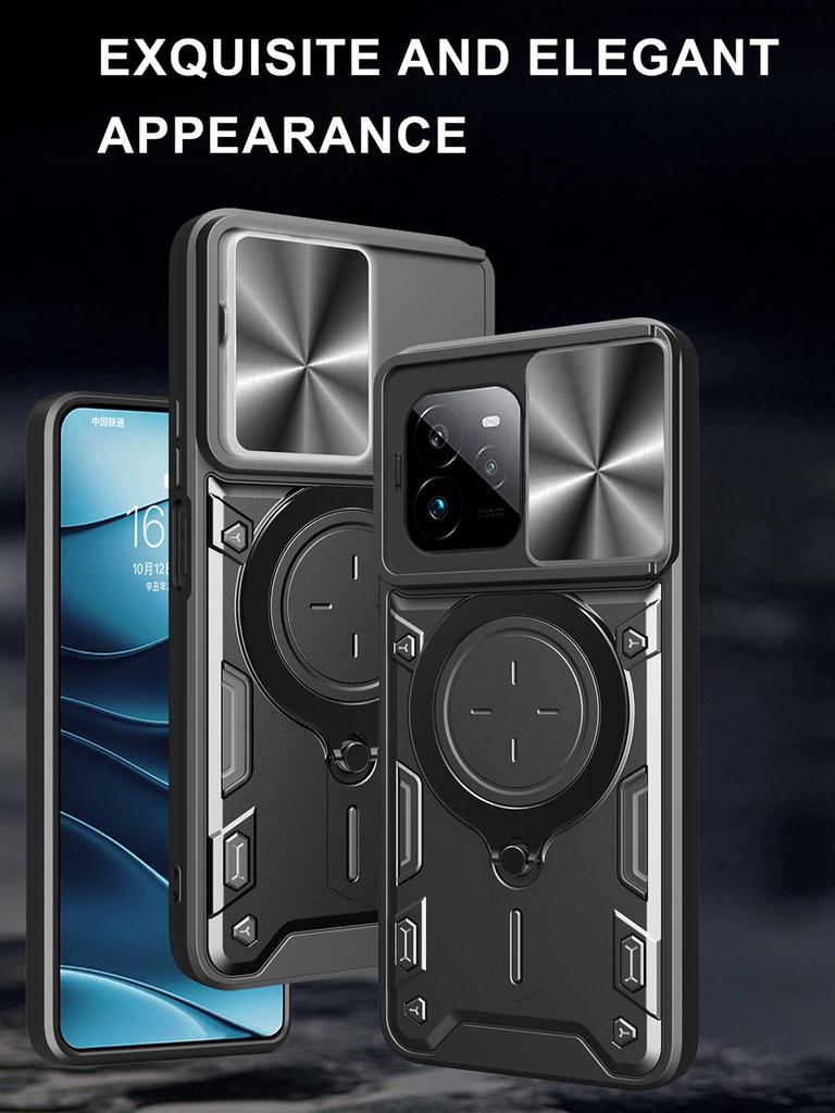Slide Lens Push Window Armor Funda for OPPO Realme GT 7 Pro 5G Case for Realme GT7 Pro 5G Case Magnetic Rotate Ring Stand Cover