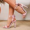 Pesstwei Fashion Summer Butterfly--knot Buckle Strap Women Sandals Street Style Thin High Heels Wedding Banquet  Shoes