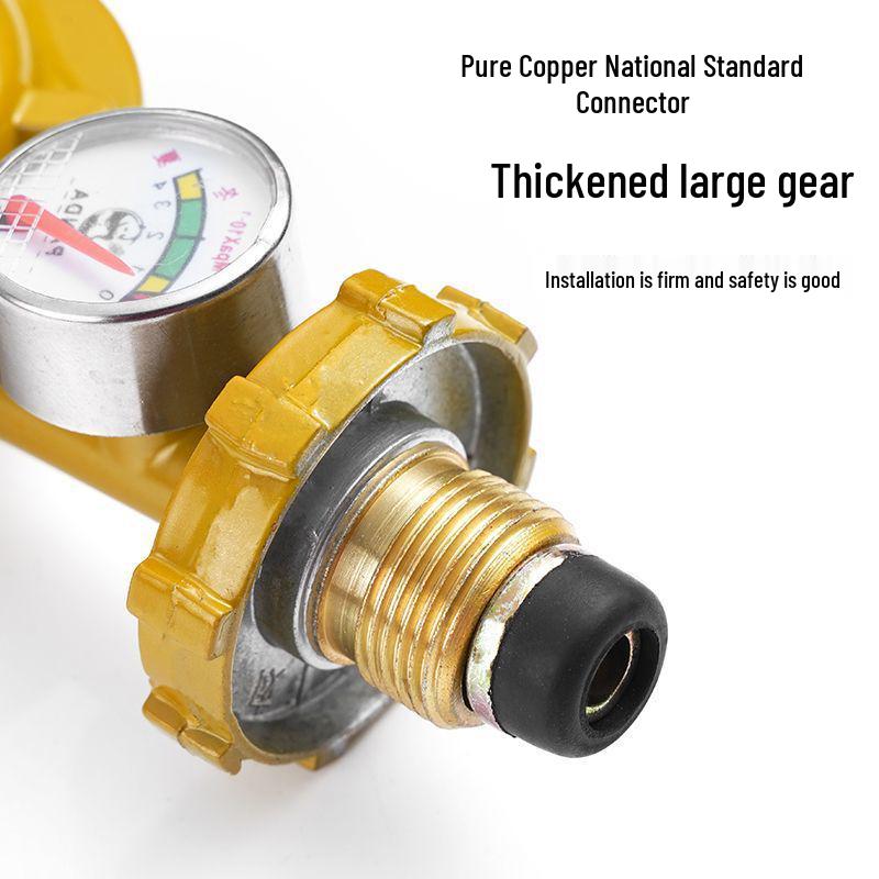 Universal LPG Low Pressure Gas Valve with Gauge for Water Heaters and Stoves