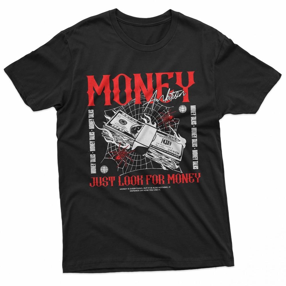 Money Ambition Burning Cash Streetwear TShirt Unisex T-Shirt S