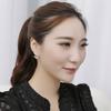Fashion Elegant Silver Needle Zircon Daisy Tree Leaves Water Earrings Drops